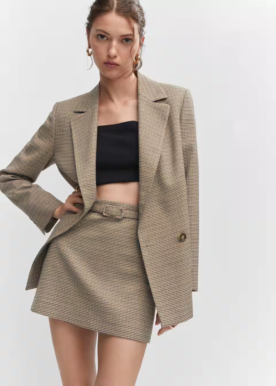 Houndstooth miniskirt | MANGO (US)