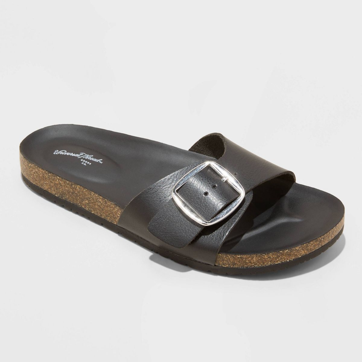 Women's Cameron Single Band Footbed Sandals - Universal Thread™ Black 5.5 | Target