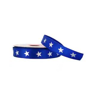 5/8" x 12ft. Satin Foil Stars Ribbon by Celebrate It® Red, White & Blue | Michaels Stores