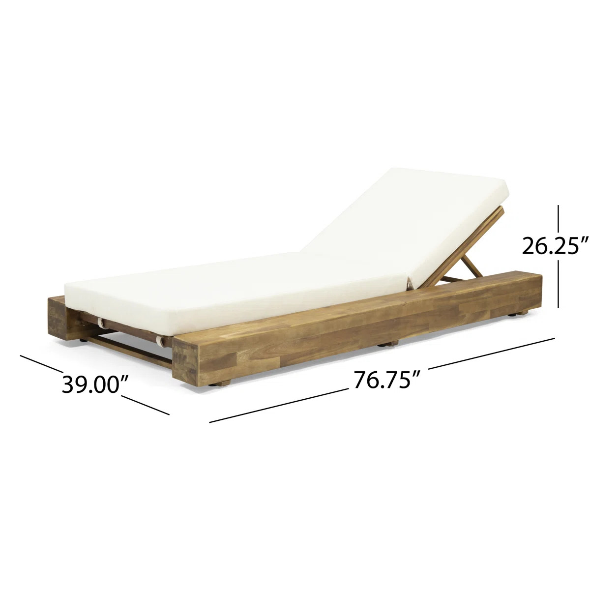 Donnie 39" Acacia Patio Chaise Lounge Set | Joss & Main