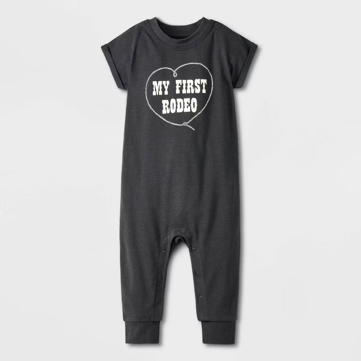 Baby Girls' My First Rodeo Romper - Cat & Jack™ Gray | Target