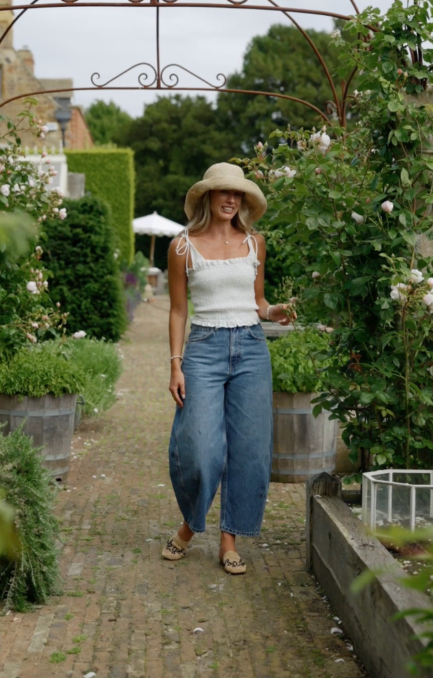 The perfect gardening outfit for June in the Cotswolds 🤍 Casual summer style, jeans and a nice top, summer style, cool girl aesthetic, garden outfit 🪏 

 #LTKsummer #LTKjeans #LTKpetite