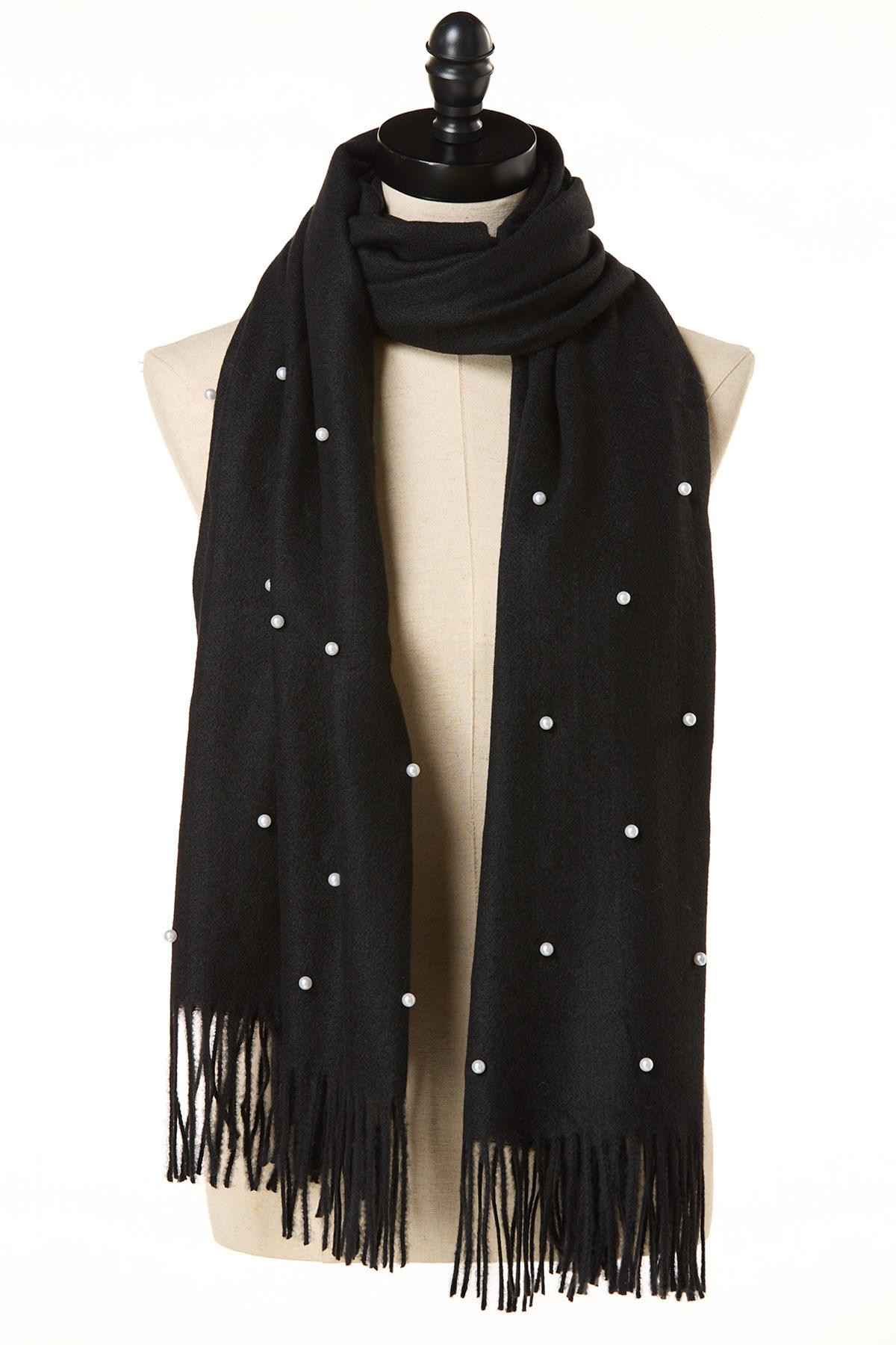 Pearl Embellished Oblong Scarf | Cato Fashions