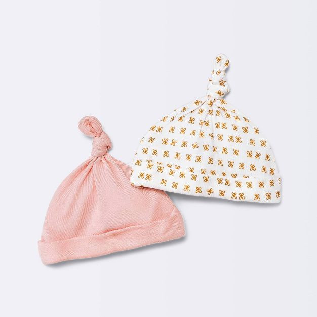 Baby Girls' 2pk Modal Hats - Cloud Island™ Pink | Target