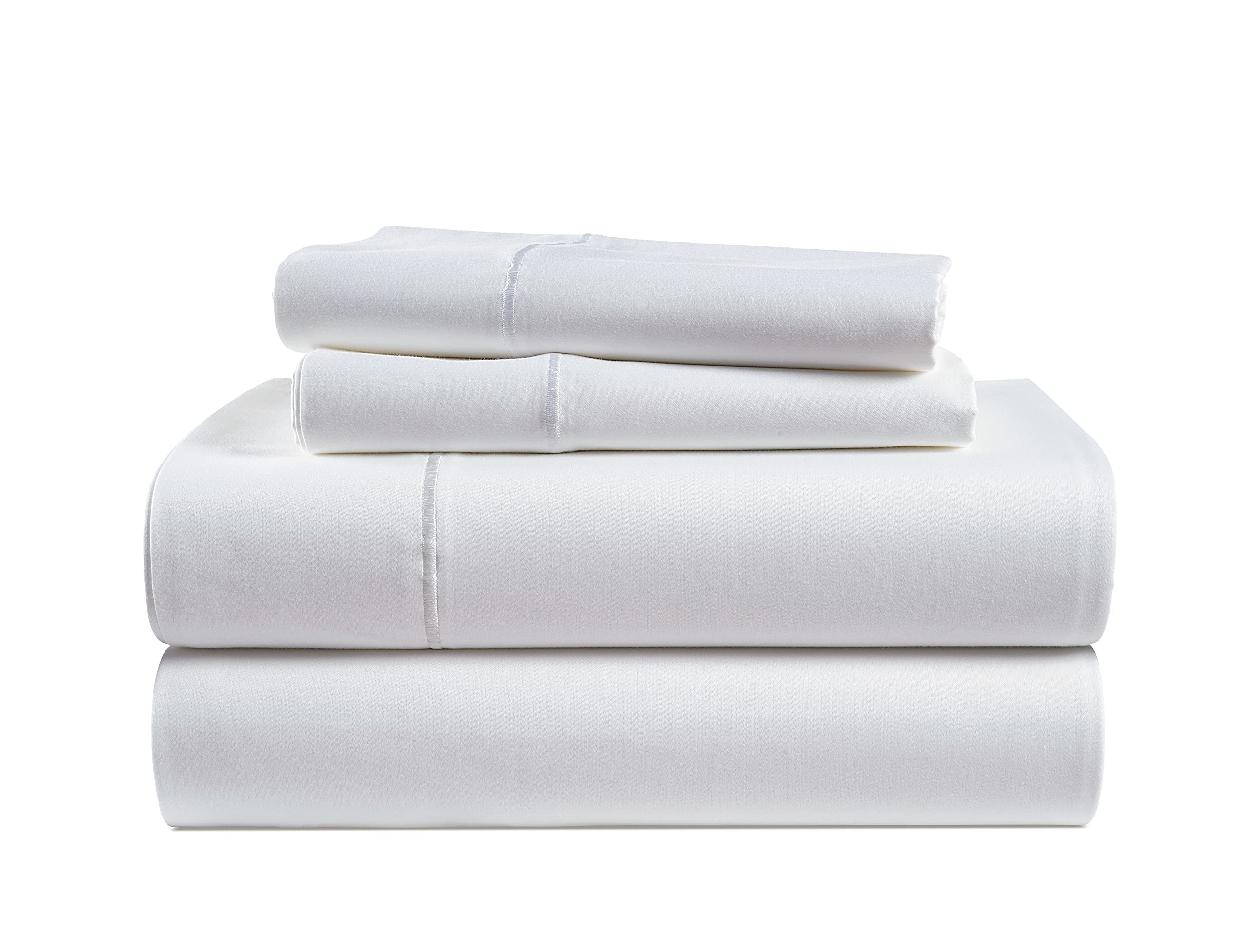LANE LINEN 100% Egyptian Cotton Bed Sheets - 1000 Thread Count 4-Piece White King Set Bedding Sat... | Amazon (US)