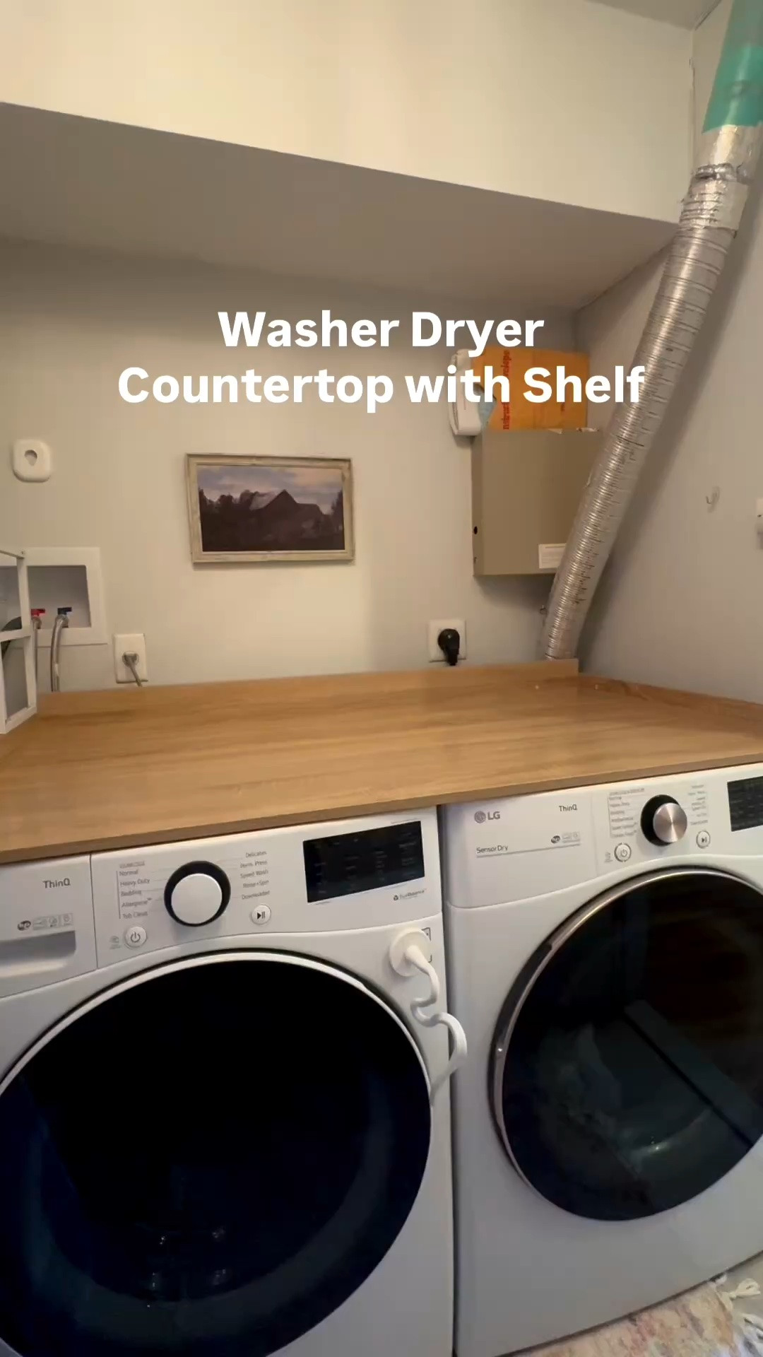 This washer dryer counter top opens up a small laundry room, keeps everything organized and gives you a ton of folding space ￼

#LTKHome #LTKSaleAlert #LTKdayinmylife