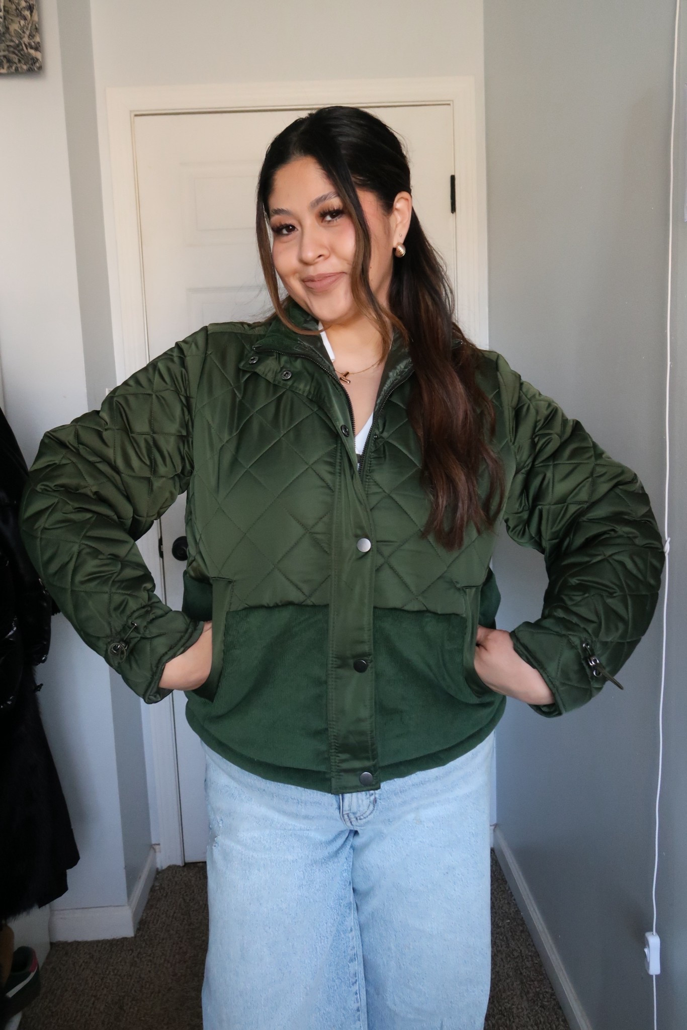 Love this green jacket! Very cozy for this winter weather 

#LTKFindsUnder50 #LTKmomlife #LTKMidsize