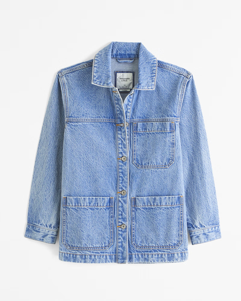 Oversized Utility Shirt Jacket | Abercrombie & Fitch (US)