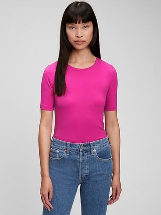 Modern Crewneck Half Sleeve T-Shirt | Gap (US)