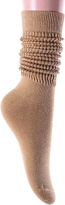Zmart Novelty Slouch Socks For Women, Scrunch Socks For Girls, Cotton Long Tall Tube Socks | Amazon (US)