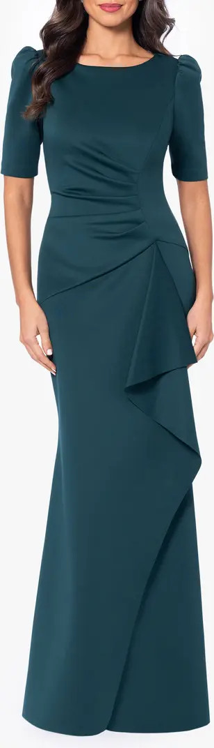Ruffle Puff Sleeve Gown | Nordstrom