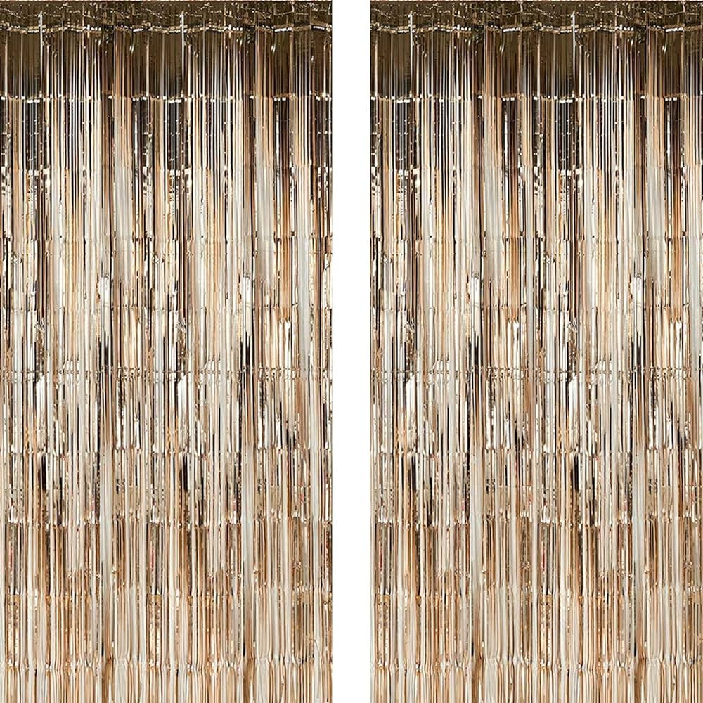 Twinkle Star 2 Pack Photo Booth Backdrop Foil Curtain Tinsel Backdrop Environmental Background fo... | Amazon (US)