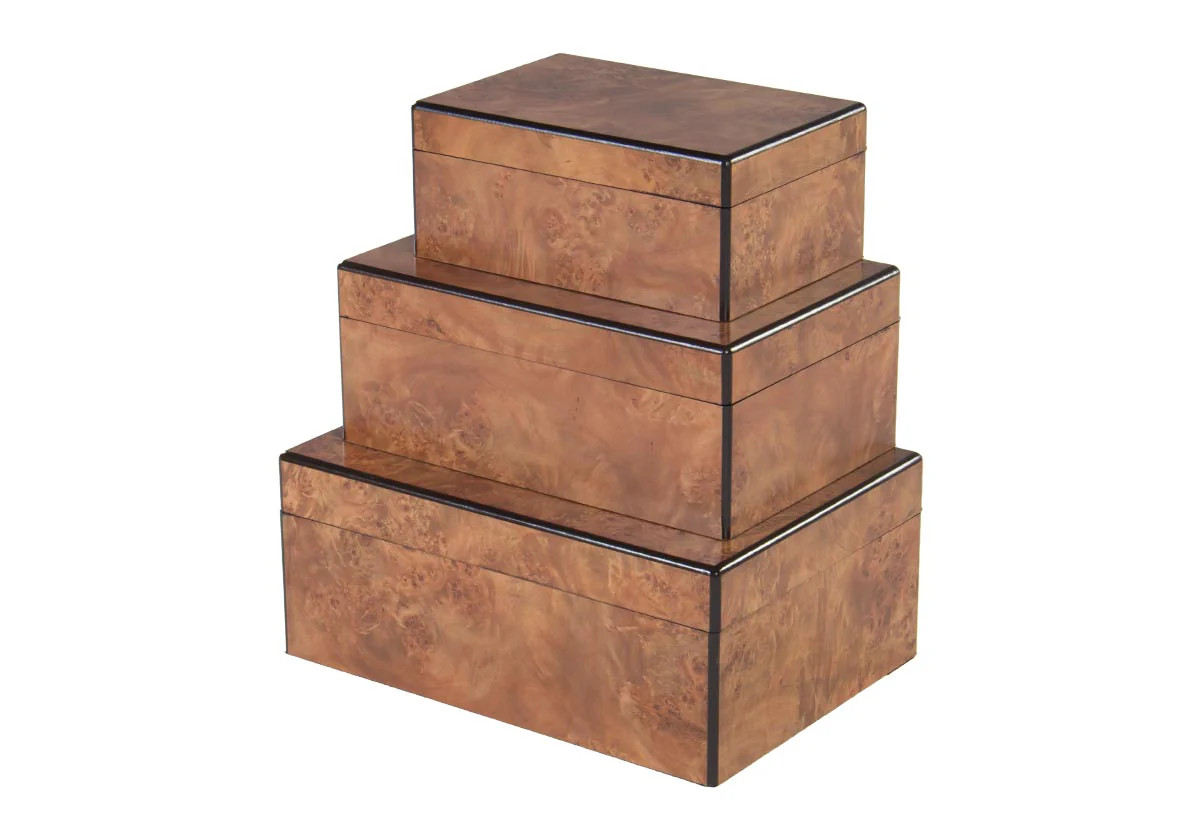 MATTE BURLED WOOD BOX | Alice Lane Home Collection