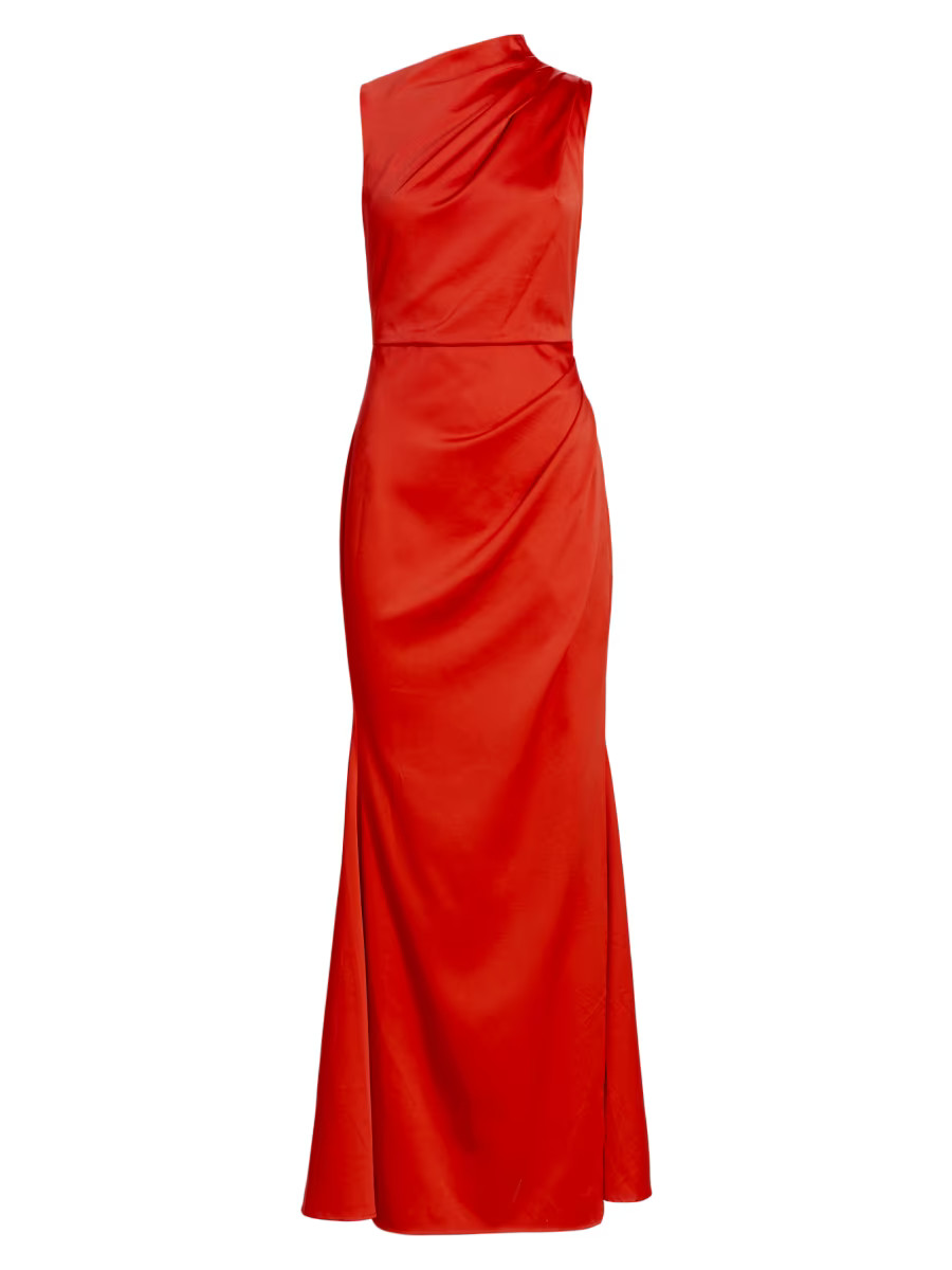 Elliatt Avalite Draped Satin Maxi Dress | Saks Fifth Avenue | Saks Fifth Avenue