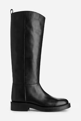 LEATHER RIDING BOOTS - BLACK - Ladies | H&M GB | H&M (UK, MY, IN, SG, PH, TW, HK)