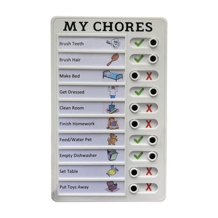 Maxcozy MY CHORES Checklist Portable Memo Board Reusable Detachable Checklist Board with Slider Dail | Walmart (US)