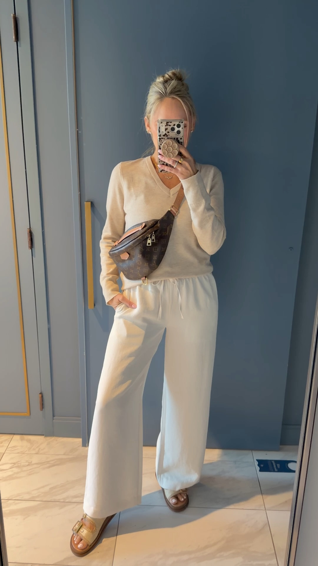 Travel outfit includes this soft lightweight Amazon sweater with viral wrinkle free pants 🙌🏼🥰

#LTKootd #LTKTravel #LTKOver40