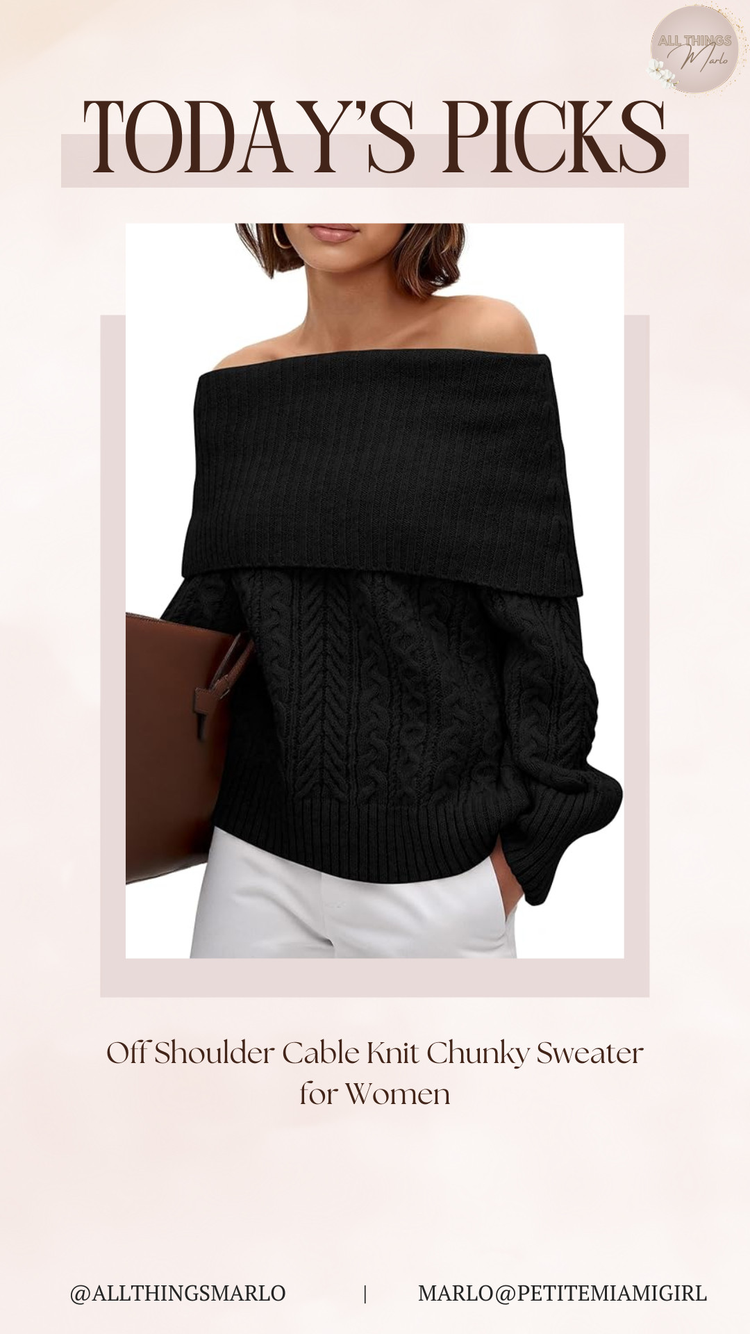 Off Shoulder Cable Knit Chunky Sweater for Women 

 #LTKSeasonal #LTKPetite #LTKStyleTip