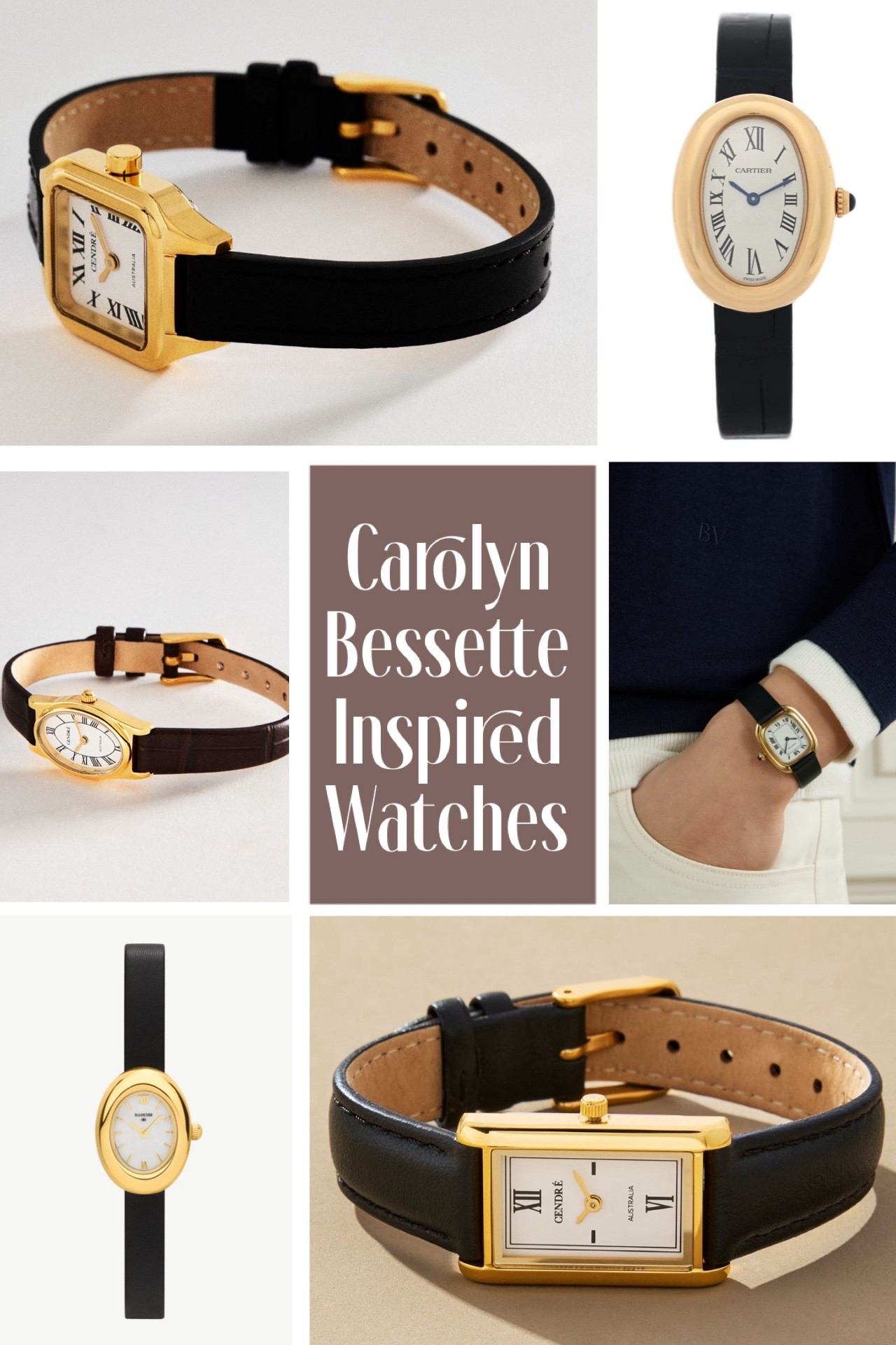 Watch
Small gold watch with mini leather band
Cartier
Carolyn Bessette style 


#LTKmomlife #LTKWorkwear #LTKootd