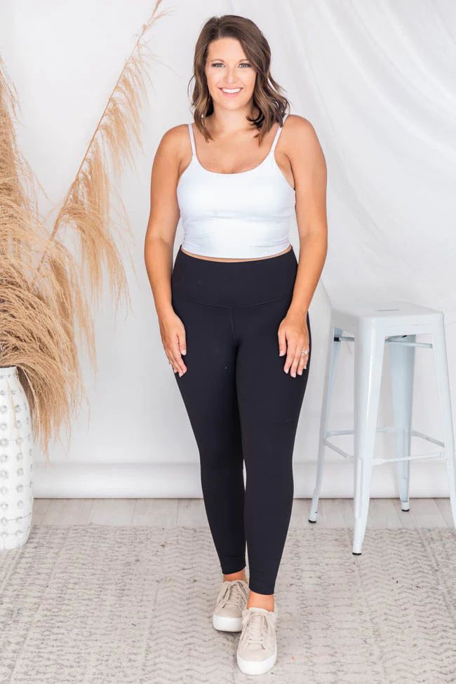 Chasing Reality Black High Waist Legging | The Pink Lily Boutique