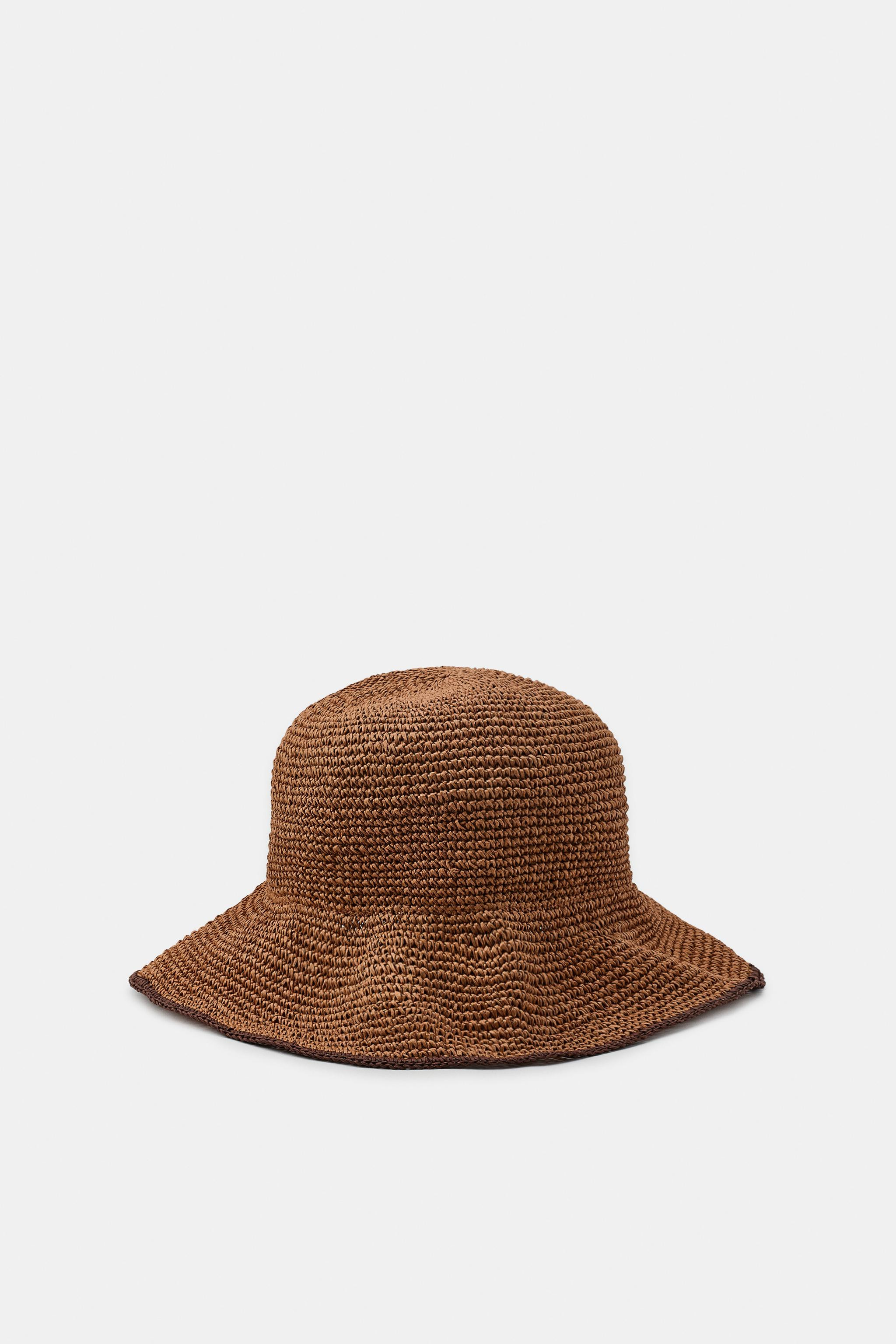 CONTRAST TRIM BRAIDED BUCKET HAT | Zara Canada