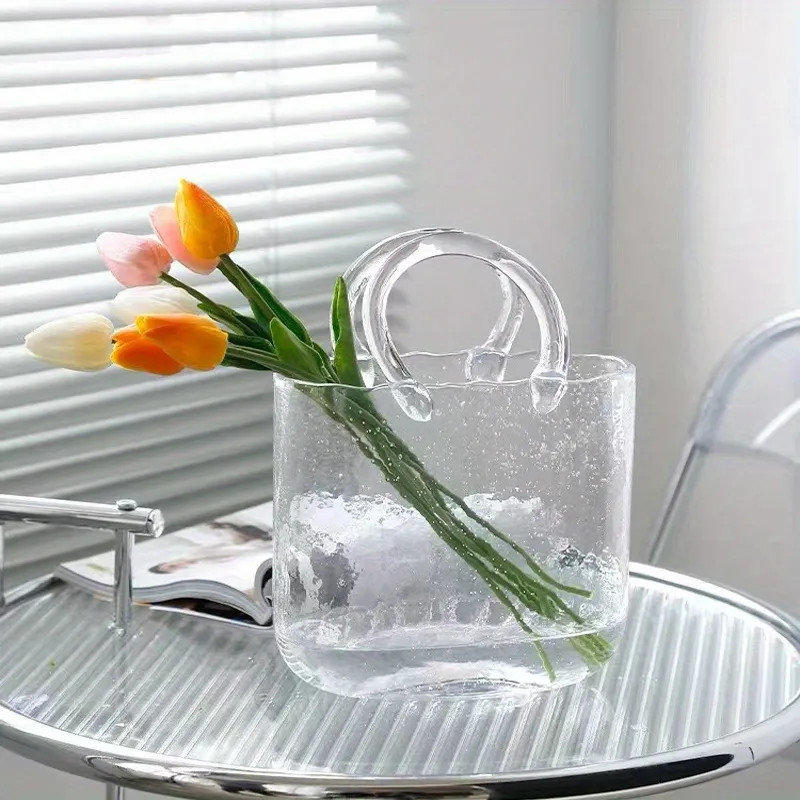 1pc Handbag Vase: Add a Touch of Elegance to Your Home with a Rectangular Transparent Glass Vase ... | Temu Affiliate Program