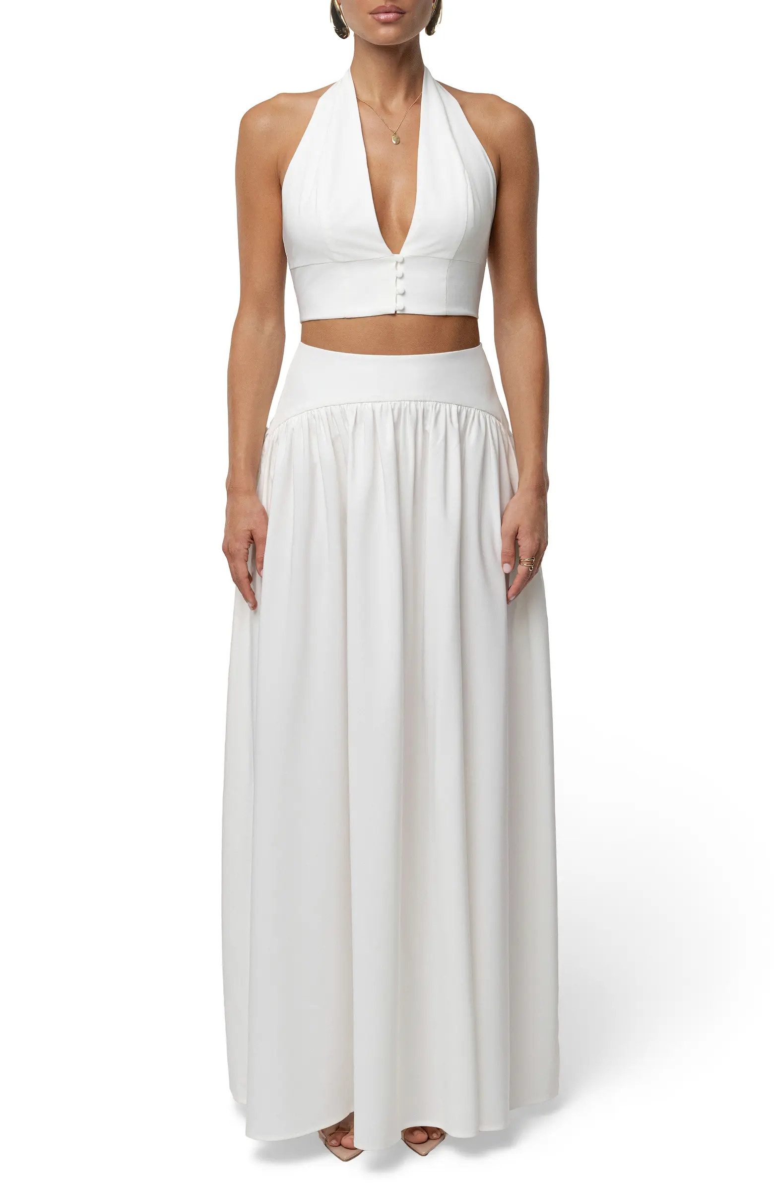 Haven Halter Crop Top & Maxi Skirt Set | Nordstrom
