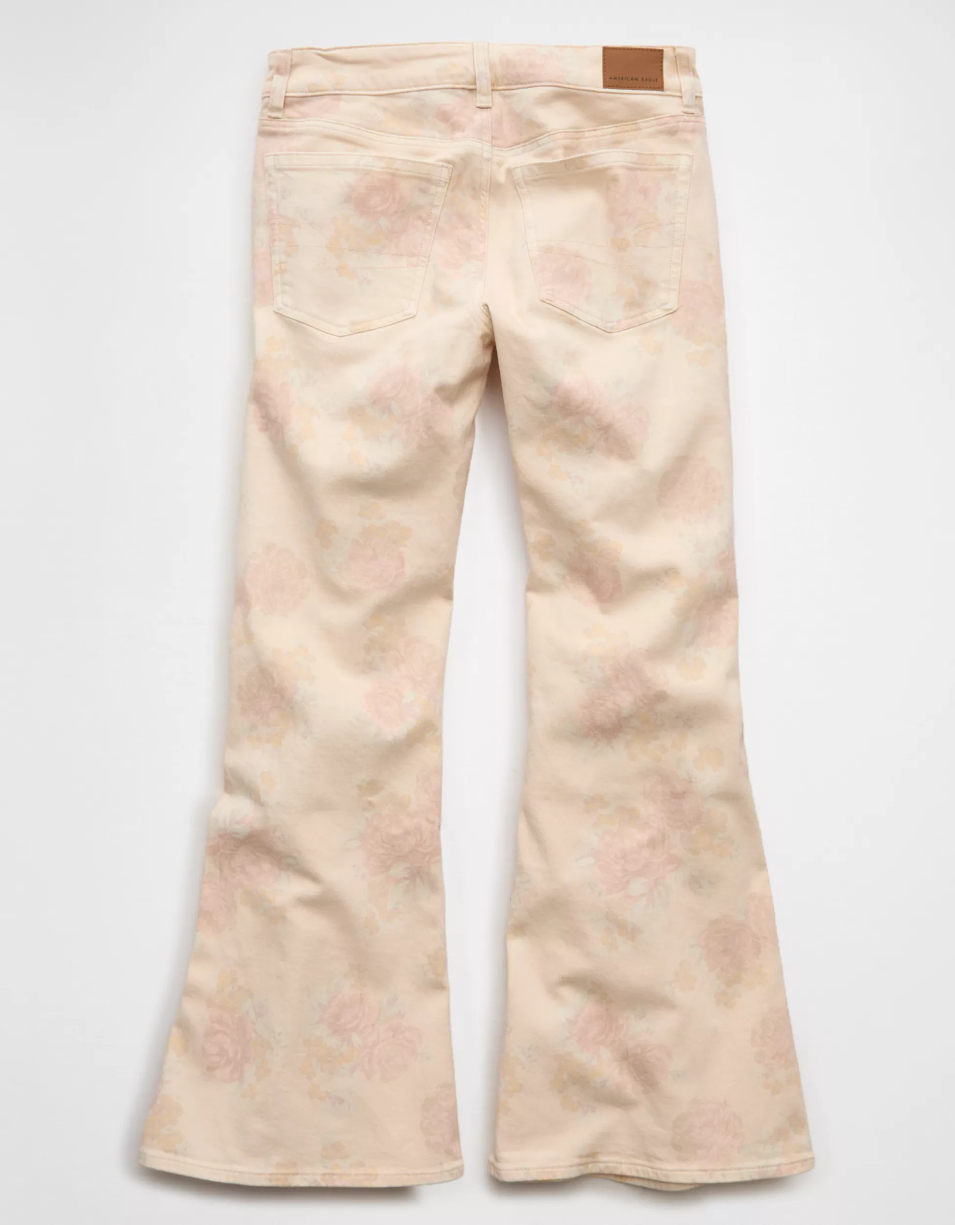 AE Stretch Low-Rise Floral Print Flare Jean | American Eagle Outfitters (US & CA)