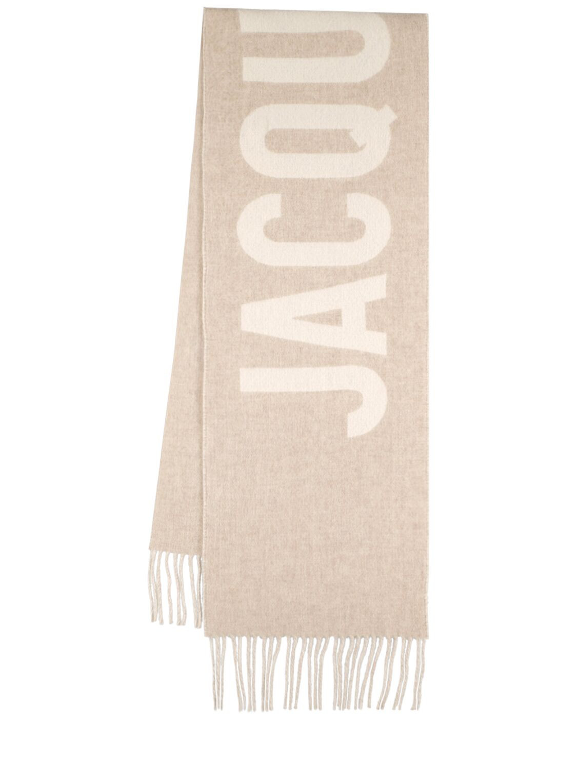 JACQUEMUS | L'Echarpe logo wool scarf | WOMEN | Beige | UNIQUE | Virginwool | | Luisaviaroma