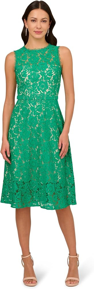 Adrianna Papell Women's Lace Midi Dress | Amazon (US)