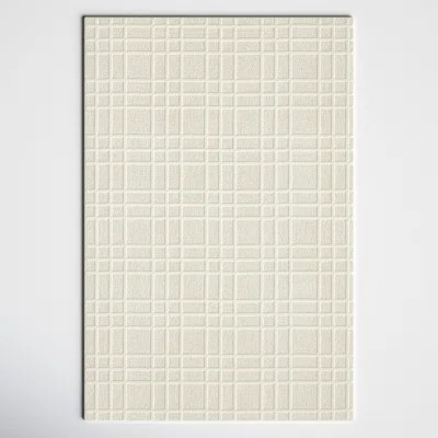 Alec Plaid Handmade Tufted Wool White Area Rug | Wayfair North America