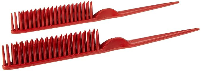3 Row Styling Comb For Detangling, Defining And Separating Curls (Red) | Amazon (US)