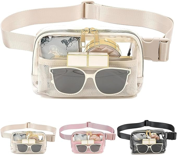 Stadium Approved Clear Water Proof Fanny Pack Waist Bag with Adjustable Strap, Festivals, Hiking,... | Amazon (US)