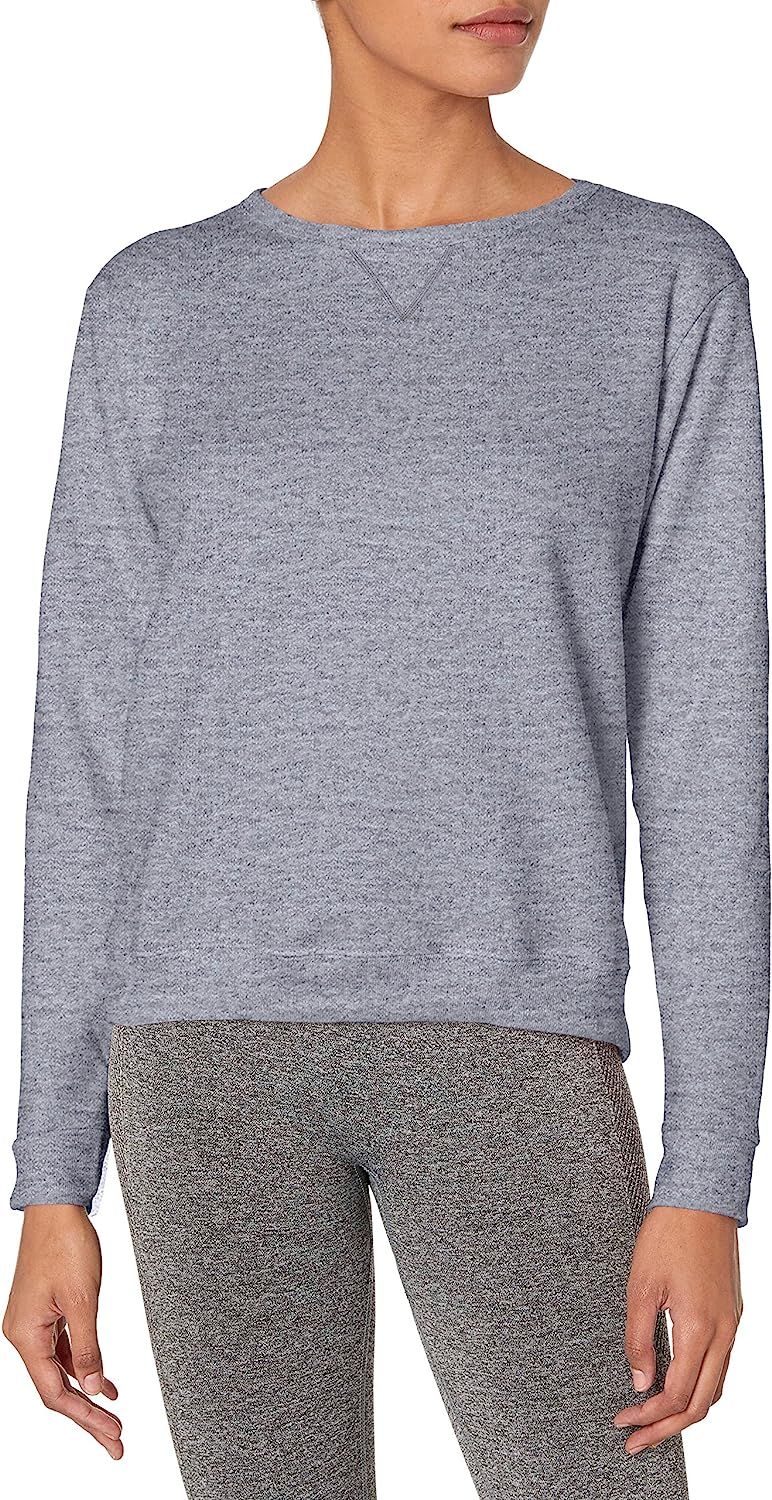 Hanes Women's V-Notch Pullover Fleece Sweatshirt | Amazon (US)