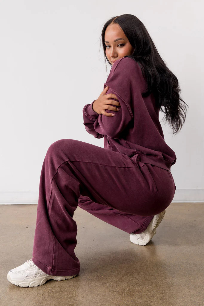 Vitality Homebody Women's Trouser - Wine Washed | Vitality