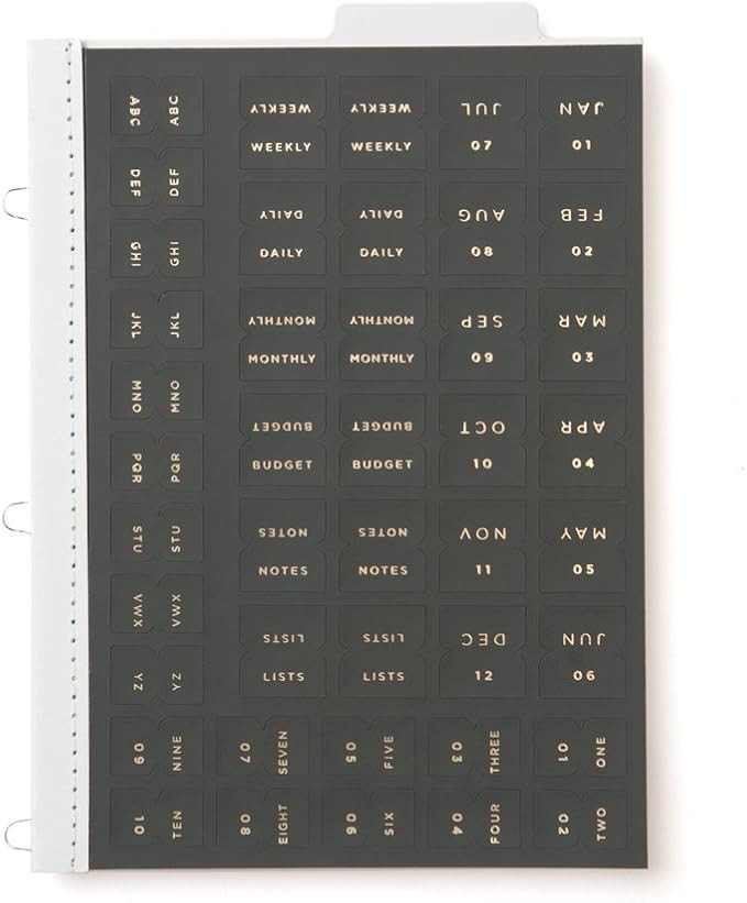 russell+hazel Mini Loop Smartdate Tabs Binder Insert, 1 Sheet of 60 Adhesive Pieces, 7” x 4.25... | Amazon (US)