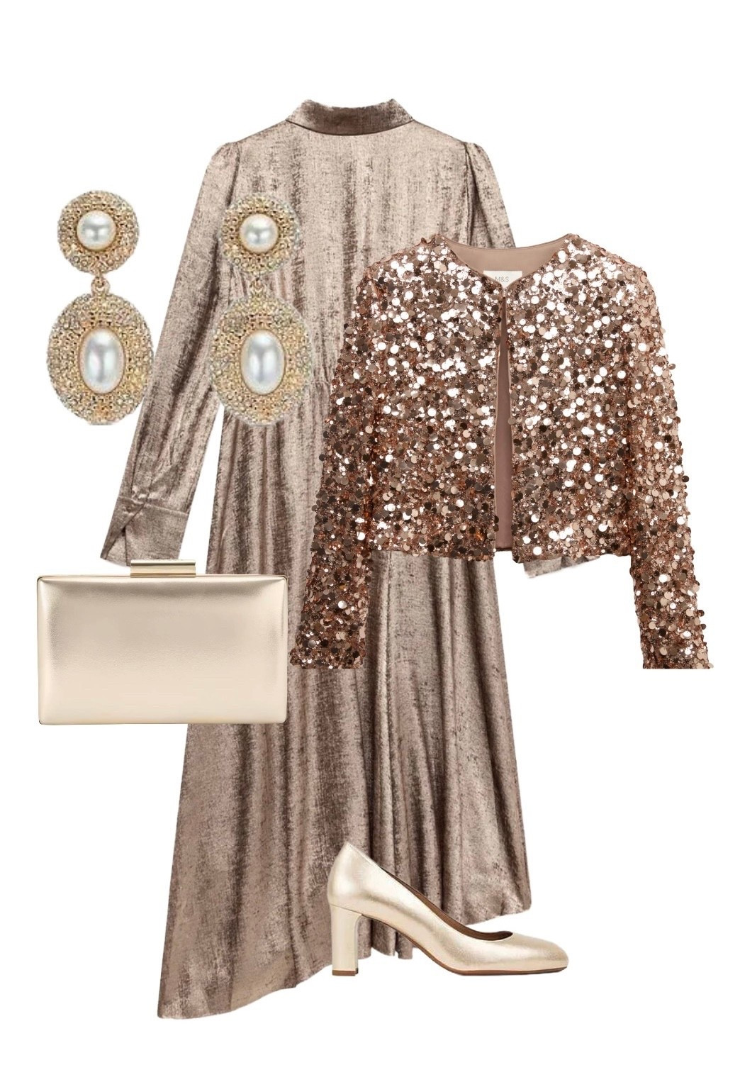 Golden Girl - party season can often be a minefield of tacky styles, here’s how to create an elegant and sophisticated party-wear look for the festive season with gold pieces capturing Old Hollywood glamour. 

Asymmetrical Gold Midi Dress- Mint Velvet

Gold Clutch Bag - Carvela at John Lewis

Gold Sequin Cardigan - Marks and Spencer. This is selling FAST

Statement gold stripe earrings and Gold Leather Court Shoes - LK Bennett (don’t forget to enjoy 15% off all full price styles with code REBECCALIPKINAUTHOR15 
#LTK autumn #gold #LTKChristmas


#LTKfestive #LTKeurope #LTKpartywear