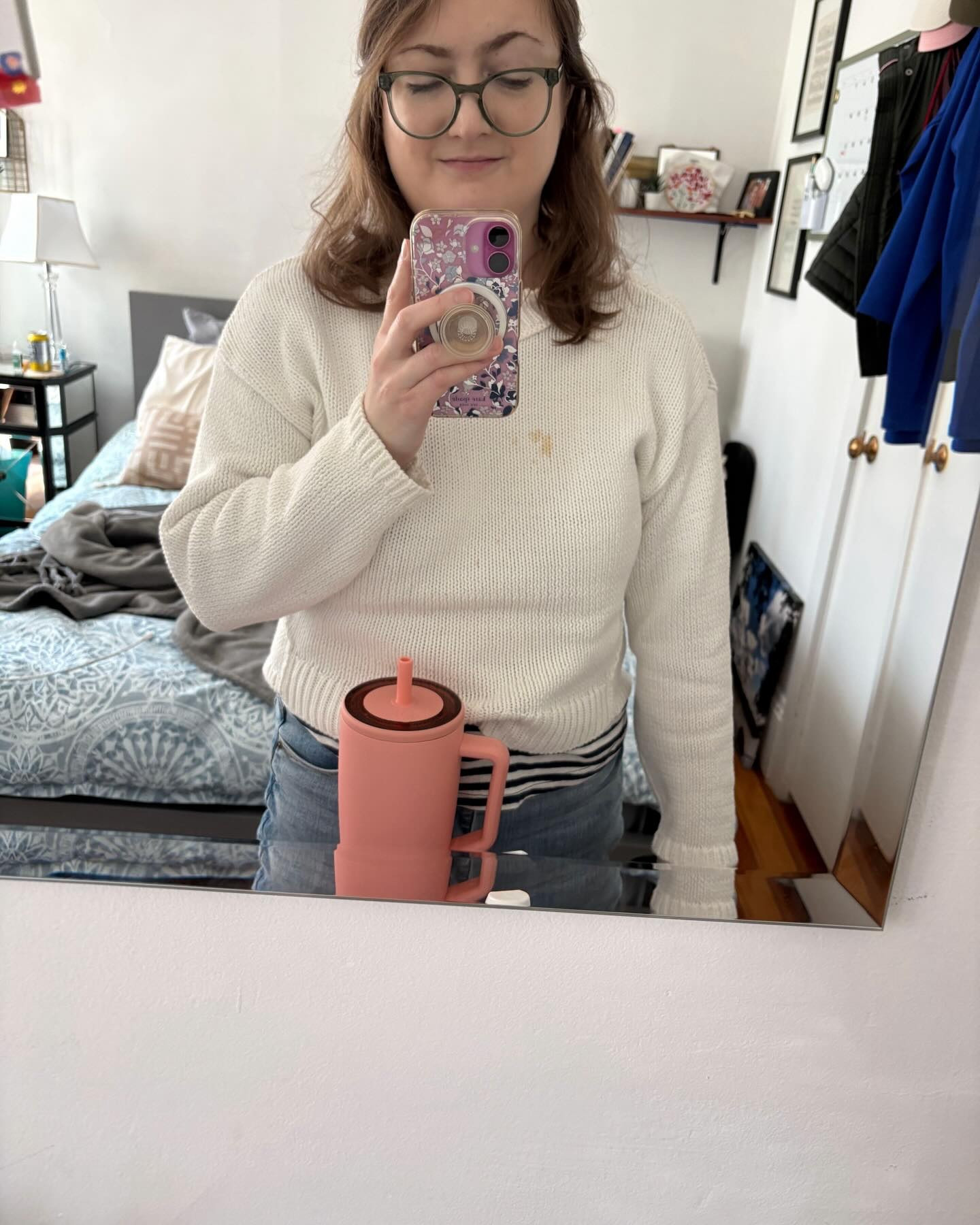 ☕ Week 12 of 2026 Weekly ☕

Slow going these days as I wait for Rituxan to kick in 

1️⃣ Washed my white sweater … and immediately spilled coffee on it 
2️⃣ progress 👀 Cross-stitch takes WAY longer than punch needle for me, especially right now when I’m waiting for Rituxan to kick in and my fingers are not cooperative

⬛⁣⁣⁣⁣

I’m Kate, a chronic illness patient and advocate sharing what my life is like with 10+ chronic illnesses. Follow me for more and check out my blog at katethealmostgreat.com⁣⁣⁣⁣⁣⁣⁣⁣⁣⁣⁣⁣⁣.⁣⁣⁣⁣⁣⁣⁣⁣⁣⁣⁣

⬛⁣⁣⁣ 

1️⃣ Kate takes a mirror selfie. She’s wearing green glasses and a white sweater with a coffee stain on it.
2️⃣ An in-progress cross stitch 

#SpoonieLife #CrossStitching #ButYouDontLookSick #InvisibleIllness #CrossStitcher