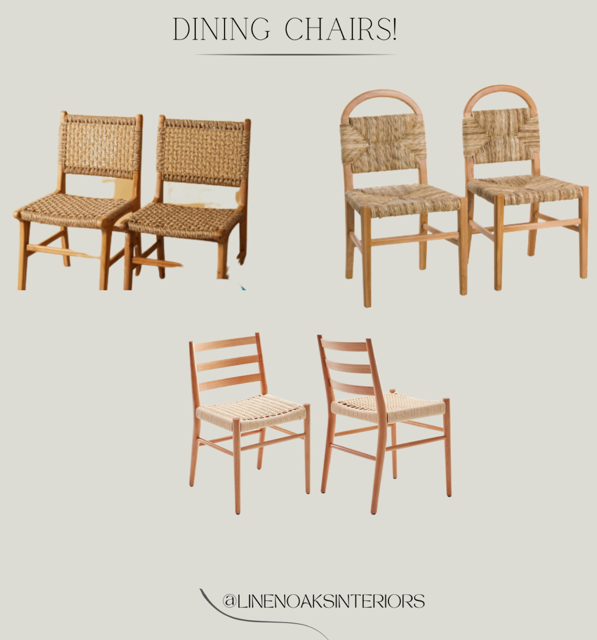 Dining chairs
Woven dining chairs 

#LTKhome