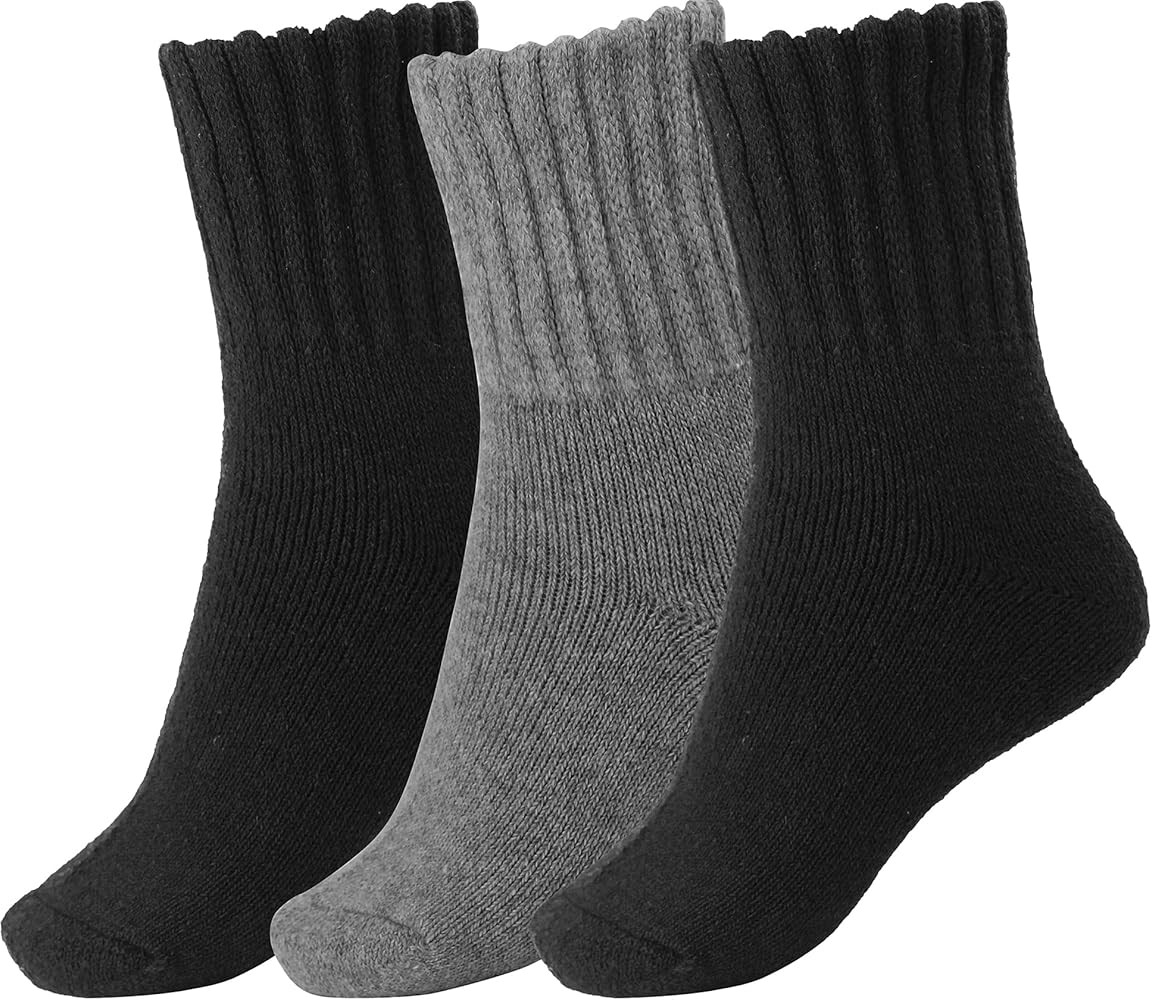 BomKinta Boot Socks for Women Winter Solid Thick Warm Socks Cozy Crew Socks Christmas Gift | Amazon (US)