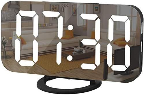 Digital Clock Large Display, LED Alarm Electric Clocks Mirror Surface for Makeup with Diming Mode... | Amazon (US)