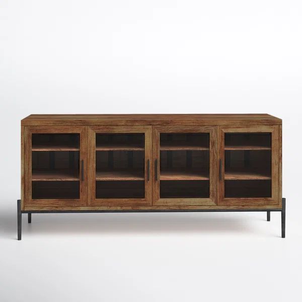 Isaac Mango Wood Entertainment Center for TVs up to 78" | Wayfair North America