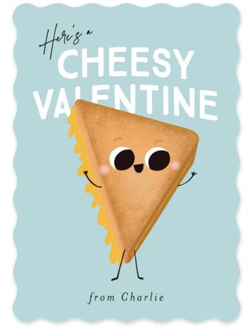 Cheesy Valentine Classroom Valentine's Day Cards | Minted