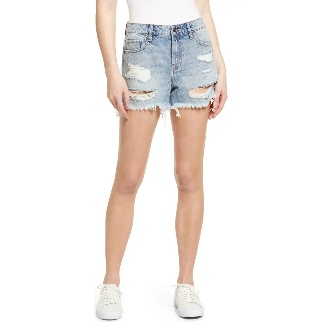 HIDDEN JEANS Distressed Boyfriend Denim Shorts in Light Wash at Nordstrom, Size Small | Nordstrom