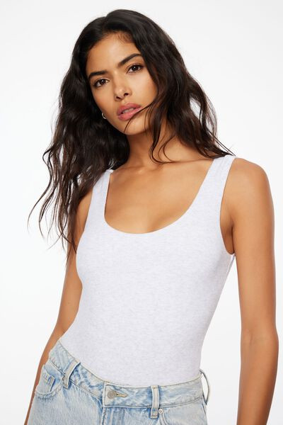 Nessa Sleeveless Ribbed Bodysuit | Dynamite Clothing