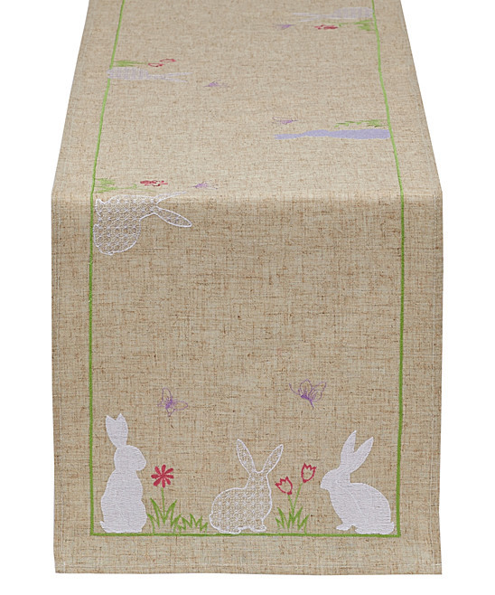 Design Imports Runners - Easter Bunny Embroidered Table Runner | Zulily