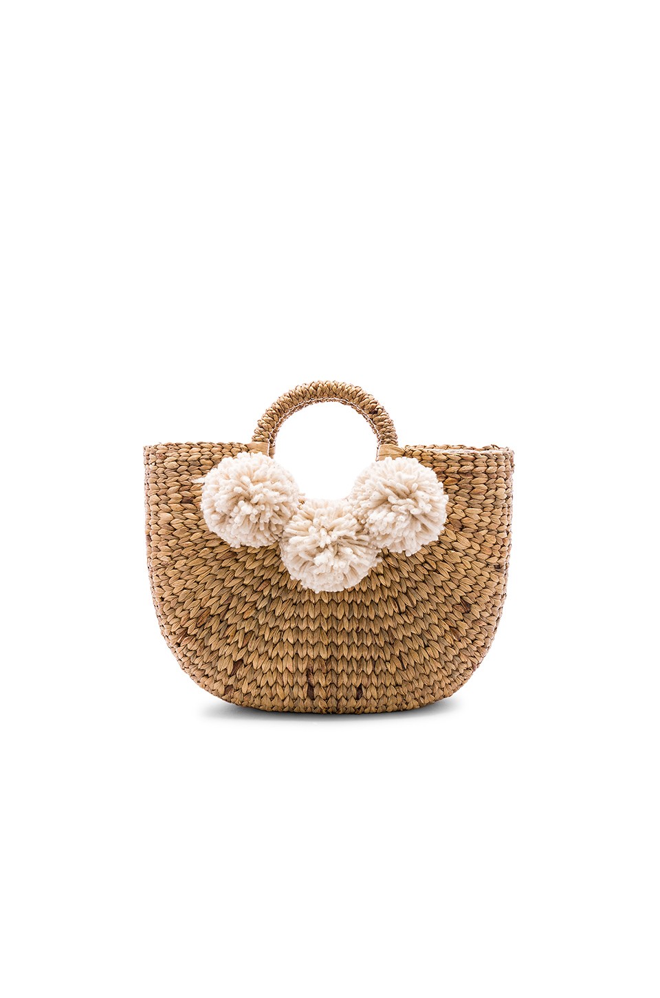 Small Sabai 3 Pom Basket in Sand | Revolve Clothing (Global)