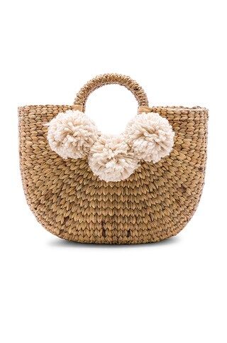 Small Sabai 3 Pom Basket in Sand | Revolve Clothing (Global)