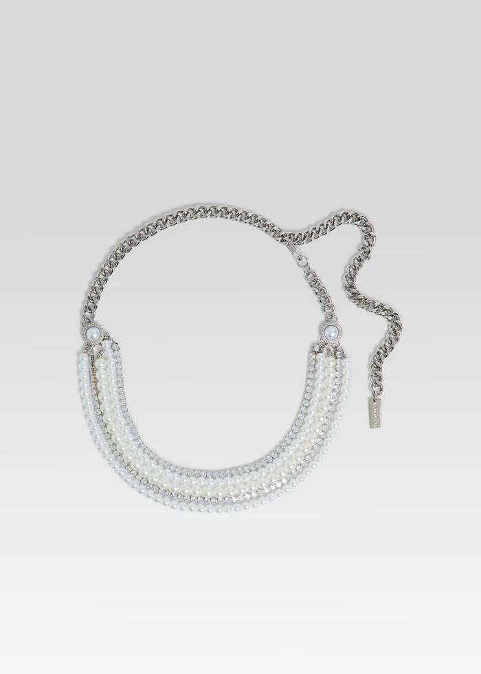 Chloe Pearl Chain Belt | Retrofete