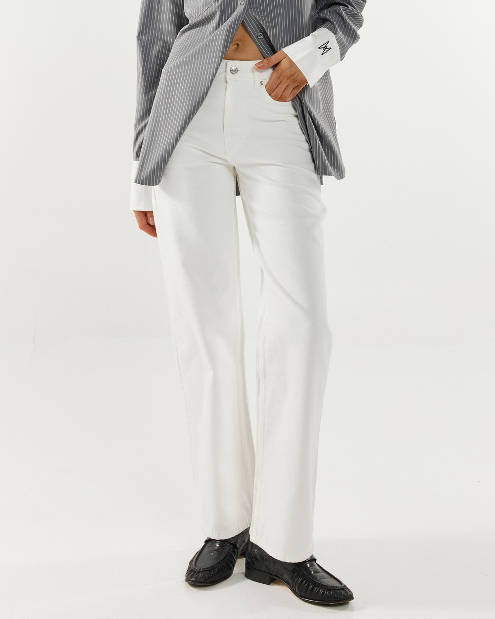 Madison The Label - Tara Jeans - High-Waisted (White) Tara Jeans | THE ICONIC (AU & NZ)